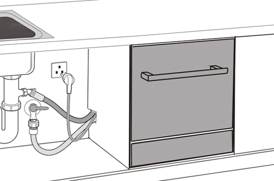 洗碗機(jī)上下水布置圖